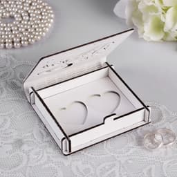 Шкатулка под кольца «Хохлома», белый, 10×9.5×2.6 см