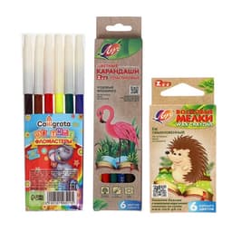 Набор первоклассника, 44 предмета, ЛУЧ «ЗОО», в папке