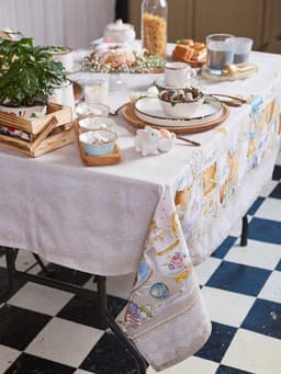 Скатерть «Этель. Пасхальные куличи» 220×147 см, 100% хлопок, саржа 190 г/м²