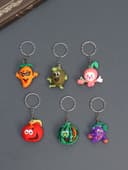 Брелок для ключей на кольце «Фруктики-смайлики», резина, 2.7×2.6×1.6 см, МИКС