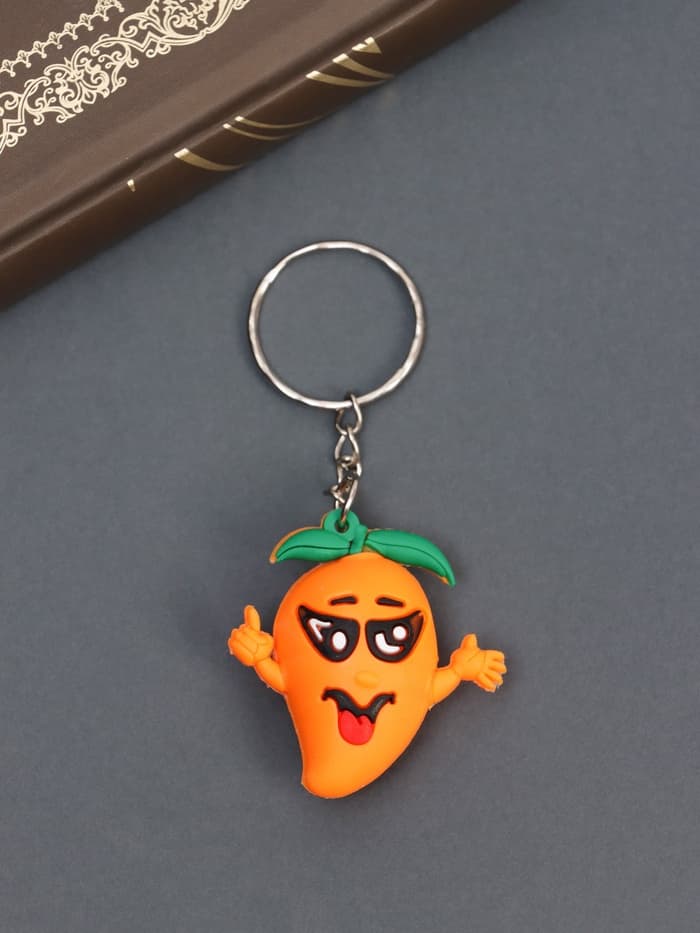 Брелок для ключей на кольце «Фруктики-смайлики», резина, 2.7×2.6×1.6 см, МИКС