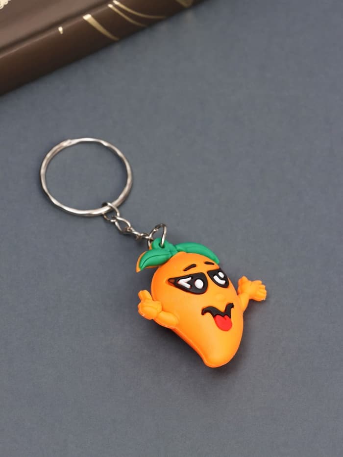 Брелок для ключей на кольце «Фруктики-смайлики», резина, 2.7×2.6×1.6 см, МИКС