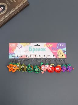 Брелок для ключей на кольце «Фруктики-смайлики», резина, 2.7×2.6×1.6 см, МИКС