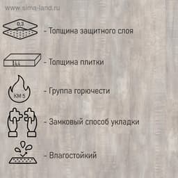 Плитка ПВХ Tarkett PROGRESSIVE HOUSE/Mario, 1220×200 мм, толщина 4.4 мм, 1.96 м²