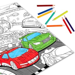 Раскраска - гигант для мальчиков «Гоночный трек», 59×84 см