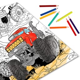 Раскраска - гигант для мальчиков «Монстр-ралли», 59×84 см