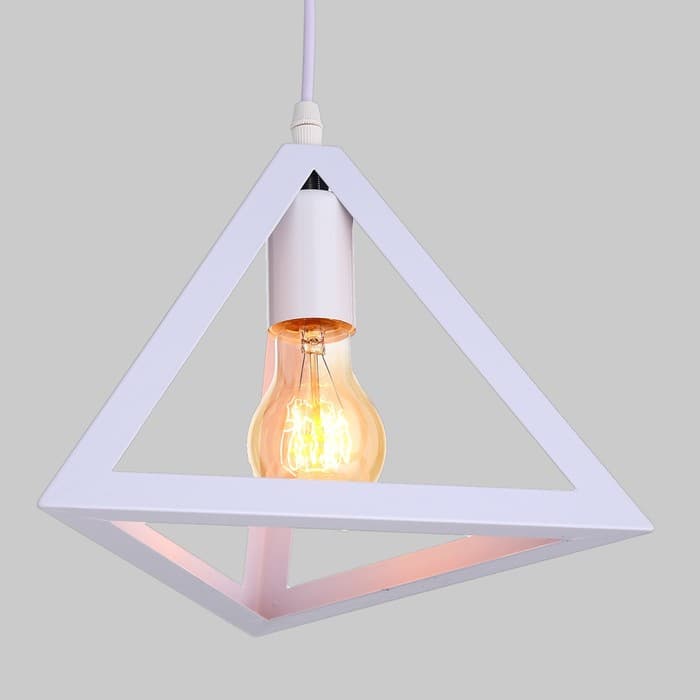 Светильник подвесной «Пирамида» 1×40 Вт E27 белый 16×16×116 см