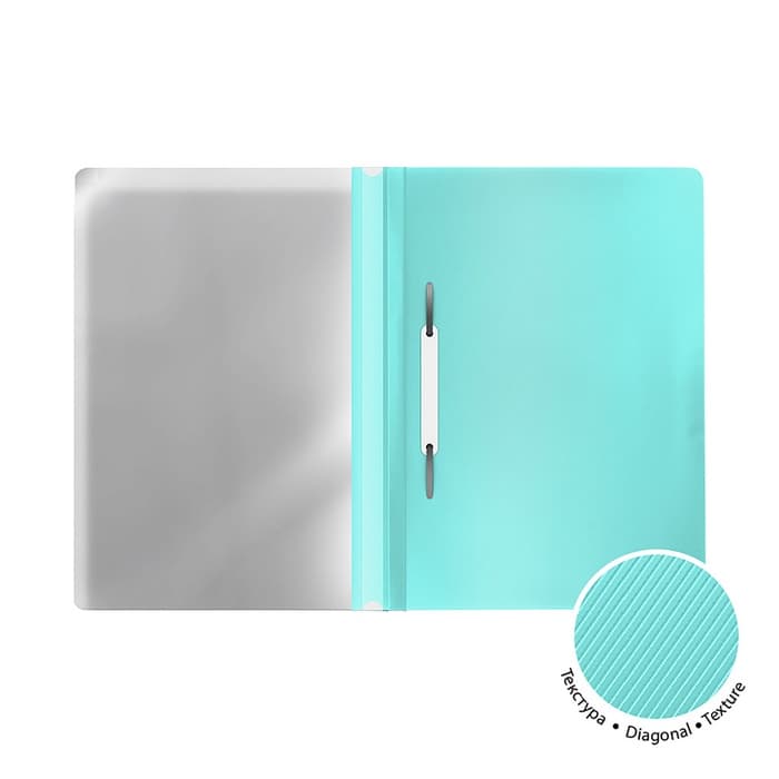 Папка-скоросшиватель А4, 180 мкм, ErichKrause Diagonal Pastel, с перфорацией, с тиснением «диагональ», микс