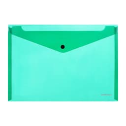 Папка-конверт на кнопке А4, 140 мкм, ErichKrause Fizzy Classic, полупрозрачная, МИКС