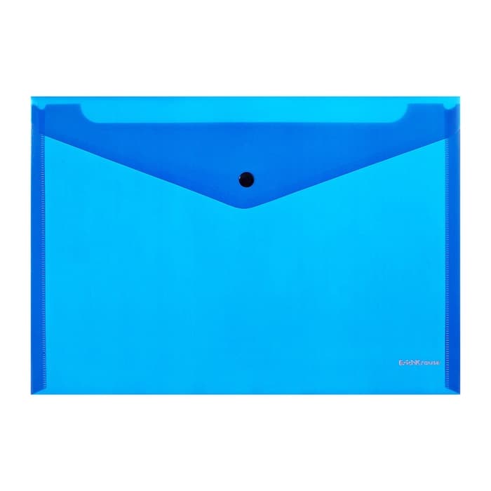 Папка-конверт на кнопке А4, 140 мкм, ErichKrause Fizzy Classic, полупрозрачная, МИКС
