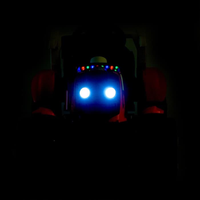 Электромобиль «Трактор», с прицепом, 2 мотора, цвет красный