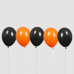 Воздушные шары латексные 12" «Чёрный и оранжевый», 50 шт., пастель