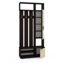 Прихожая «Милан», с вешалкой, с зеркалом, 1000×362×2200 мм, цвет венге/дуб сонома