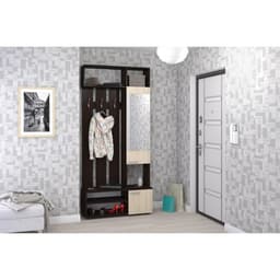 Прихожая «Милан», с вешалкой, с зеркалом, 1000×362×2200 мм, цвет венге/дуб сонома