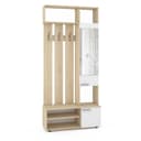 Прихожая «Милан», с вешалкой, с зеркалом, 1000×362×2200 мм, цвет дуб сонома/белый