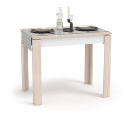 Стол обеденный «Оптима», 600×760×900 мм, цвет шимо светлый/белый