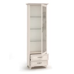 Шкаф – витрина одностворчатый «Мирелла», со стеклом, 667×396×2097 мм, цвет бодега светлая