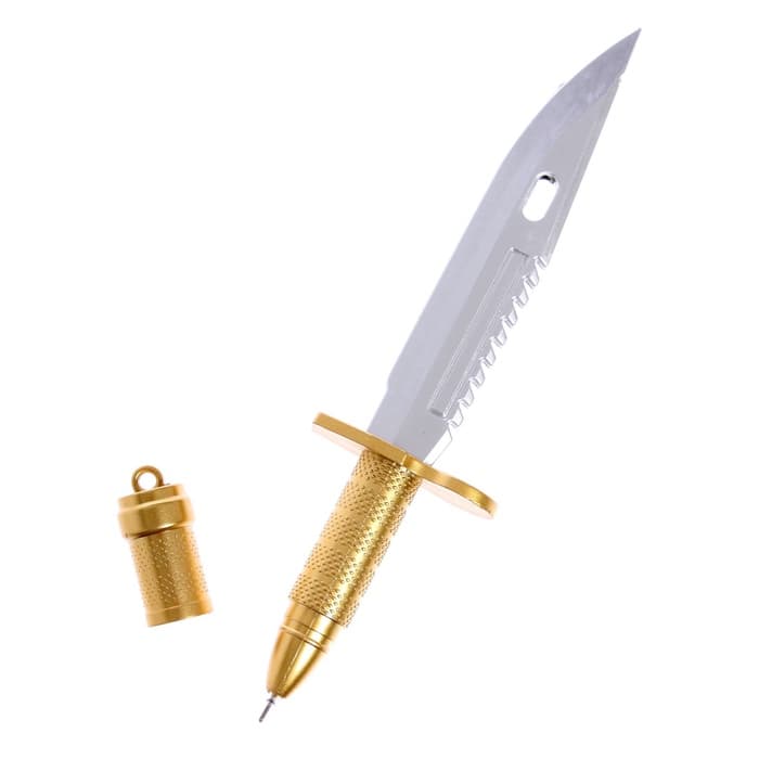 Ручка-прикол Calligrata «Кинжал», синий стержень, гелевая, МИКС