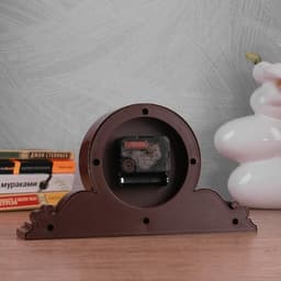 Часы настольные каминные «Милица», бесшумные, 26×14 см, d=9.5 см, коричневые