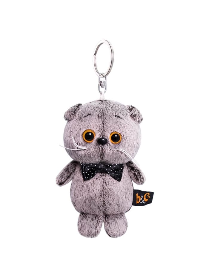 Мягкая игрушка-брелок «Кот Басик с бантиком-бабочкой», 12 см