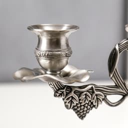 Подсвечник на 3 свечи «Канделябр: Виноградная лоза», металл, 24.5×27.5×12 см