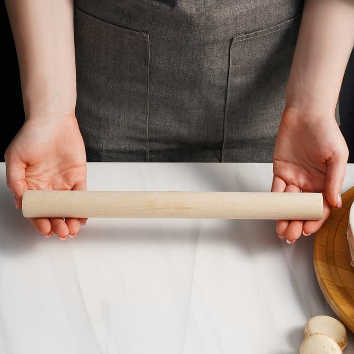 Скалка для теста Доляна, 30×3 см, прямая, дерево берёза