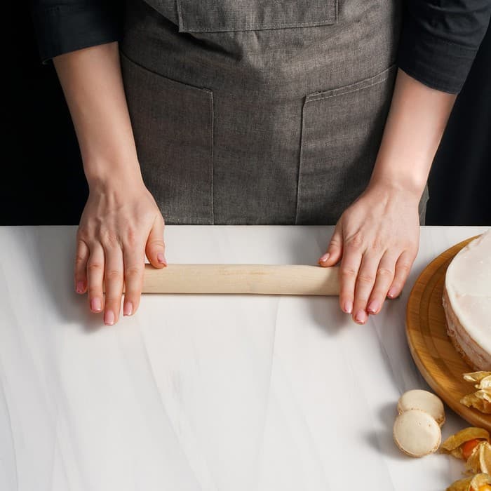 Скалка для теста Доляна, 30×3 см, прямая, дерево берёза