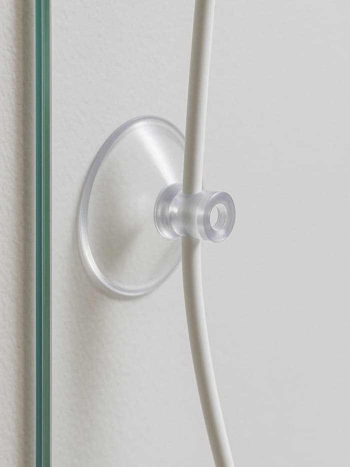 Присоска универсальная силиконовая d=40 мм, сквозное отверстие, 20 шт. в наборе, прозрачная