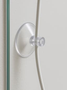 Присоска универсальная силиконовая d=40 мм, сквозное отверстие, 20 шт. в наборе, прозрачная