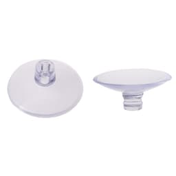 Присоска универсальная силиконовая d=40 мм, сквозное отверстие, 20 шт. в наборе, прозрачная