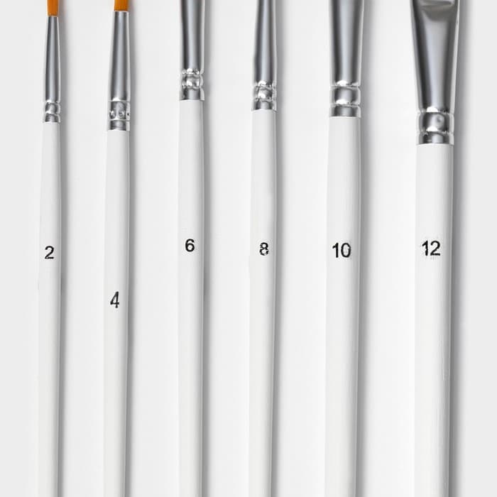 Набор кондитерских кисточек для декорирования Доляна «Ларсон», 6 шт., белый