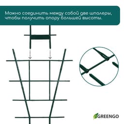 Шпалера, 48×29×0.5 см, пластик, зелёная, Greengo