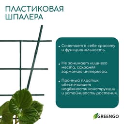 Шпалера, 48×29×0.5 см, пластик, зелёная, Greengo