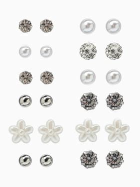 Серьги пусеты One year, 12 пар, строгий стиль, миксы