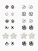 Серьги пусеты One year, 12 пар, строгий стиль, миксы