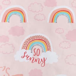 Штора портьерная «Этель» Pink Rainbow, 145×260 см, рогожка