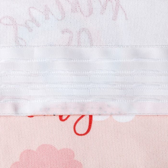 Штора портьерная «Этель» Pink Rainbow, 145×260 см, рогожка