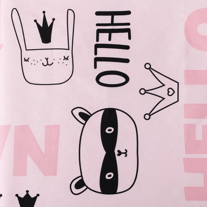 Штора портьерная «Этель» Little crown, 145×260 см, рогожка