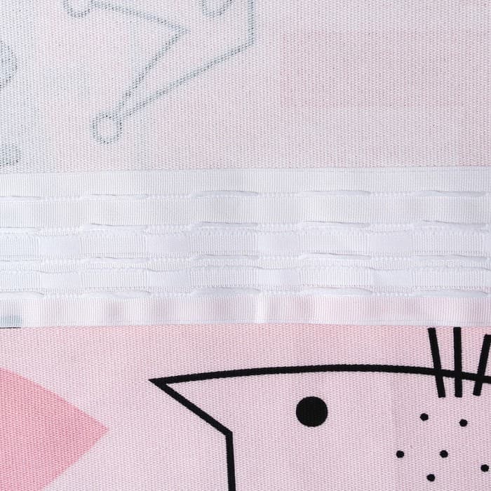 Штора портьерная «Этель» Little crown, 145×260 см, рогожка