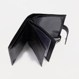 Портмоне мужское на кнопке, отдел для автодокументов и паспорта, чёрное