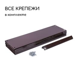 Клумба оцинкованная, d=60 см, высота бортика 15 см, коричневая, Greengo