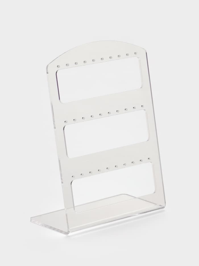 Подставка под серьги на 15 пар, 12.5×5.5×16.5 см, оргстекло 3 мм