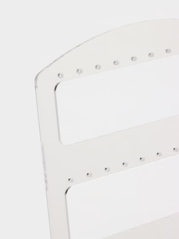 Подставка под серьги на 15 пар, 12.5×5.5×16.5 см, оргстекло 3 мм