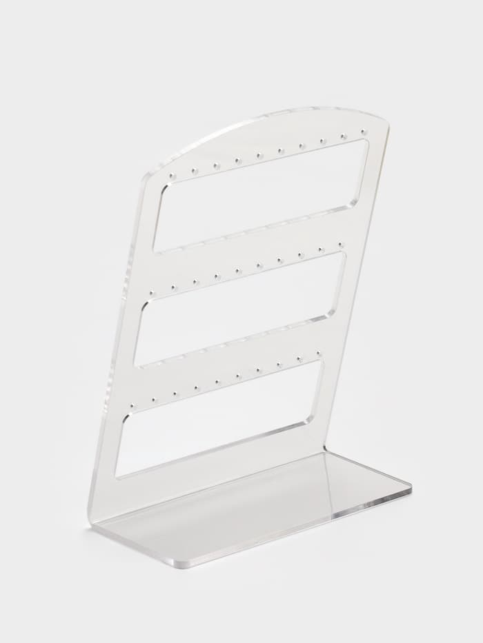 Подставка под серьги на 15 пар, 12.5×5.5×16.5 см, оргстекло 3 мм