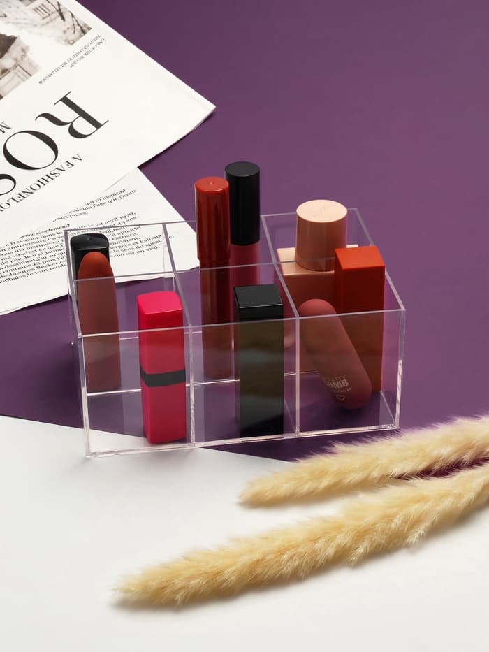 Подставка для ручек и карандашей 6 ячеек, 16×11×7 см, оргстекло 1.8 мм