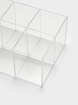 Подставка для ручек и карандашей 6 ячеек, 16×11×7 см, оргстекло 1.8 мм