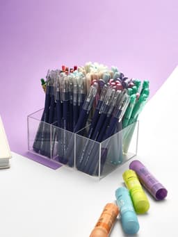 Подставка для ручек и карандашей 6 ячеек, 16×11×7 см, оргстекло 1.8 мм