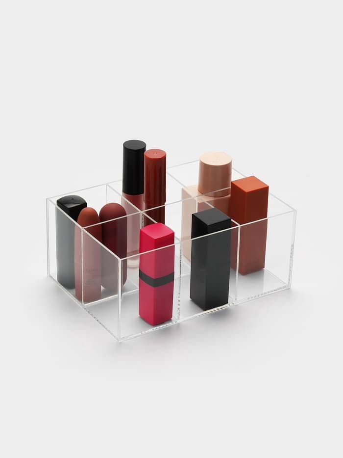 Подставка для ручек и карандашей 6 ячеек, 16×11×7 см, оргстекло 1.8 мм