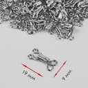 Крючок пришивной №3, 19×9 мм, 100 шт., цвет серебряный