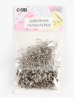 Крючок пришивной №3, 19×9 мм, 100 шт., цвет серебряный